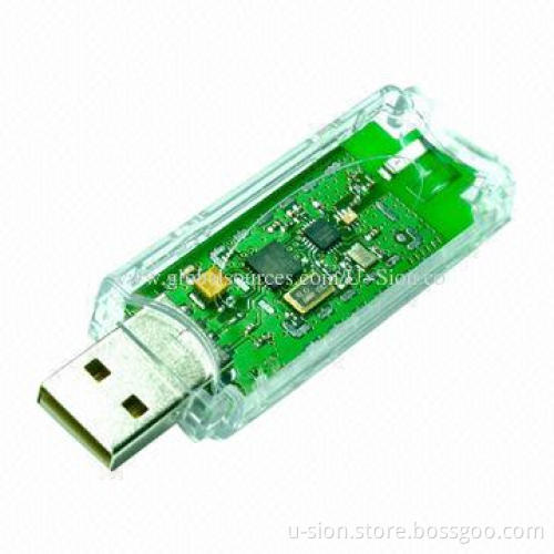 Competitive Price Translucent Plastic USB Flash Drive, 512MB Capacity